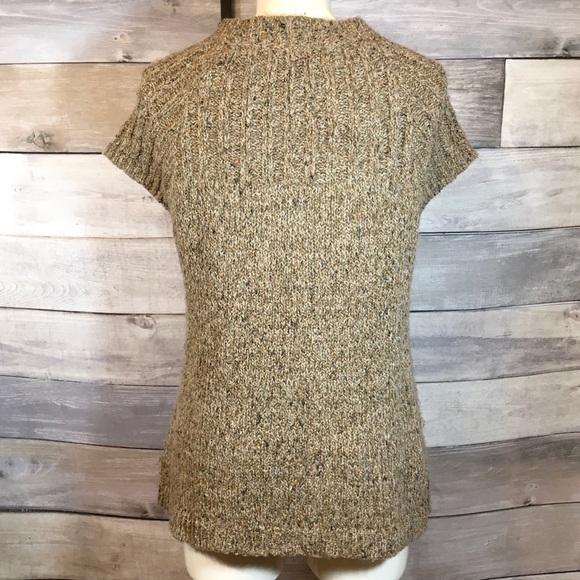 CHARTER CLUB marled tan wool blend tunic vest SP - Picture 3 of 5